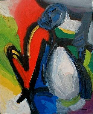 Blaubart abstrakte Bilder auf Leinwand 