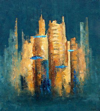 Skyline  moderne Landschaften