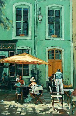 Strassencafé in Apt  Stadtansichten