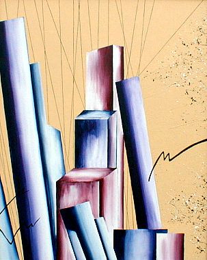 Skyline 1  Acrylbilder