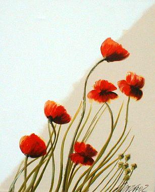 Mohn  abstrakte Malerei