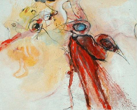 o. Titel 5  abstrakte Leinwandbilder