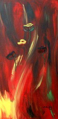 Mohnblumenschwarm  Gegenwartsmalerei