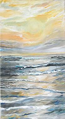 silberner Sonnenuntergang  maritime Bilder 