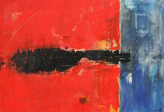 Bild 2 großformatige abstrakte Kunstwerke 