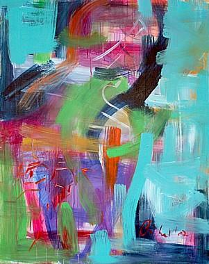 Frau  Acryl auf Leinwand