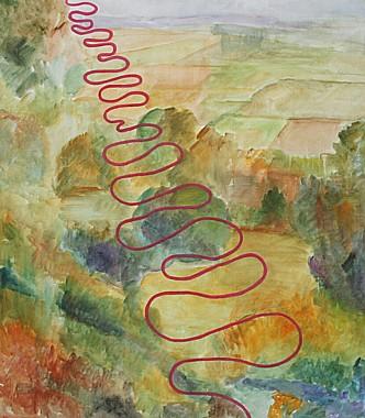 Le chemin  abstrakte Landschaften