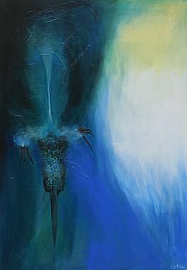 Abtauchend (Eisvogel)  absrakte Tierbilder