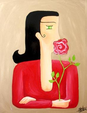 Femme à la rose 