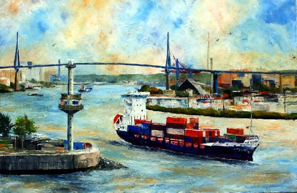 Köhlbrandbrücke Landschaftsbilder 