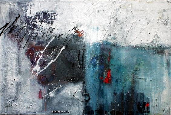 Bild 13 großformatige abstrakte Kunstwerke 