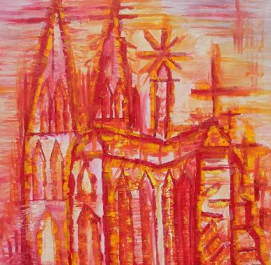Sonnenfeuer  Koelner Dom Bilder