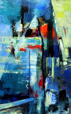 Hafenatmosphäre  abstrakte Segelbilder