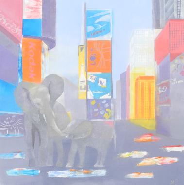 Großstadt Dschungel I Malerische Auseinandersetzung mit der Tierwelt 