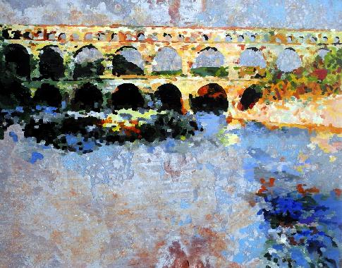 Le pont du Gard  Staedte und Landschaften auf Leinwand