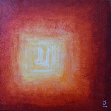 Fenster in Rot  abstrakte Wandbilder