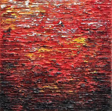 Abstrakt rot-schwarz  Landschaftsgemaelde