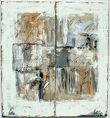 Il me dit 1 (Diptychon)  abstrakte Malerei