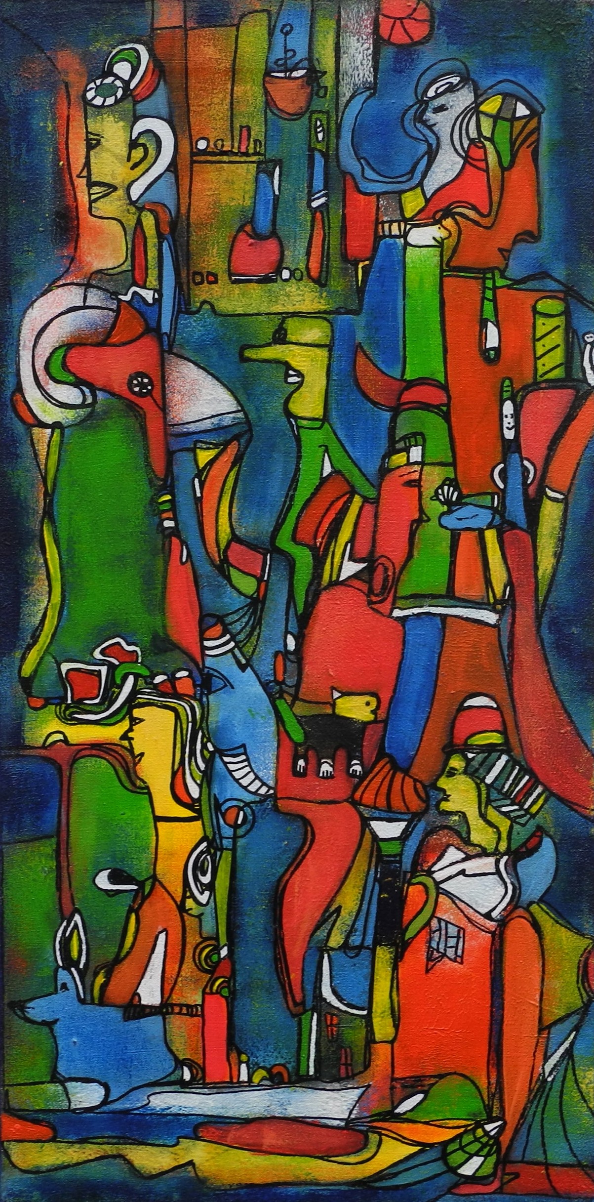 Vorbereitungen  abstrakte Malerei