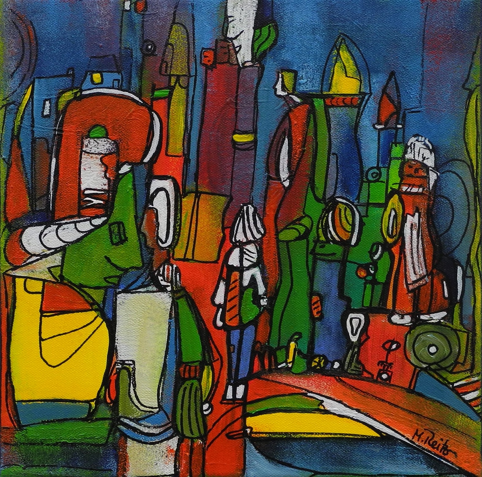 Multikulturell  abstrakte Malerei