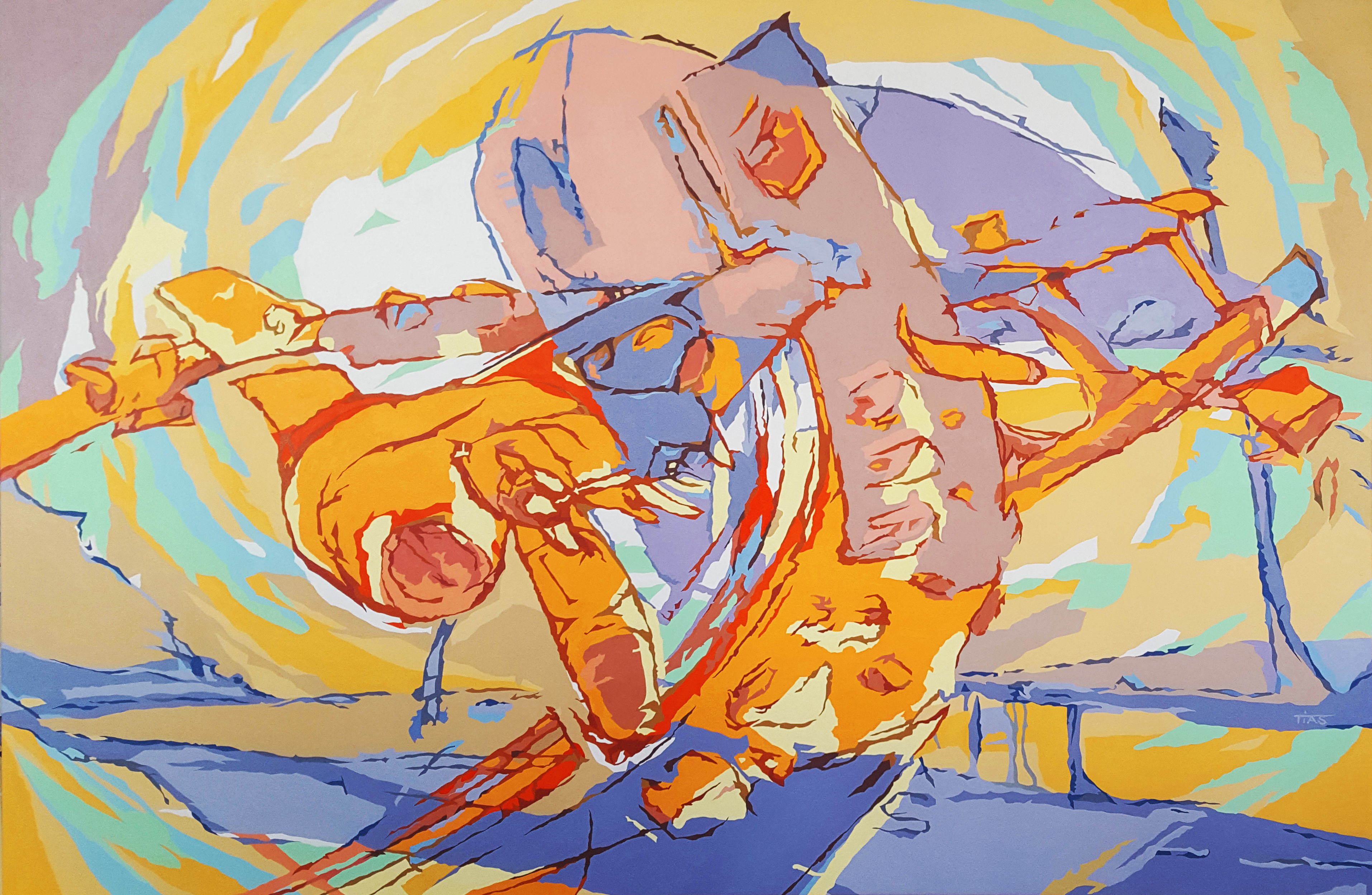 Tias abstrakte Acrylmalerei 