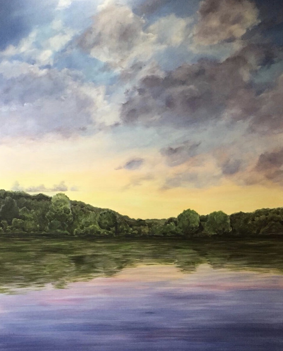 Abends Landschaften in Acryl 