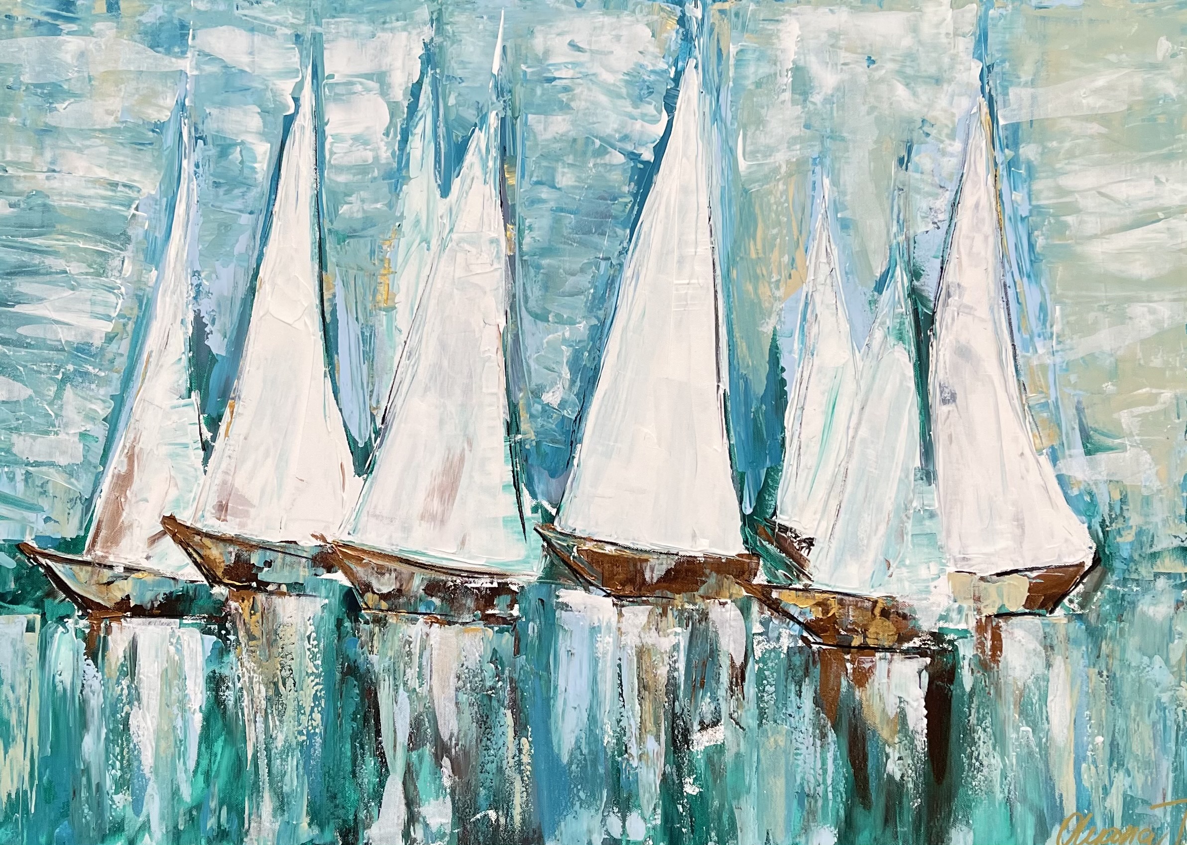 Segelboote 7 maritime Gemälde 