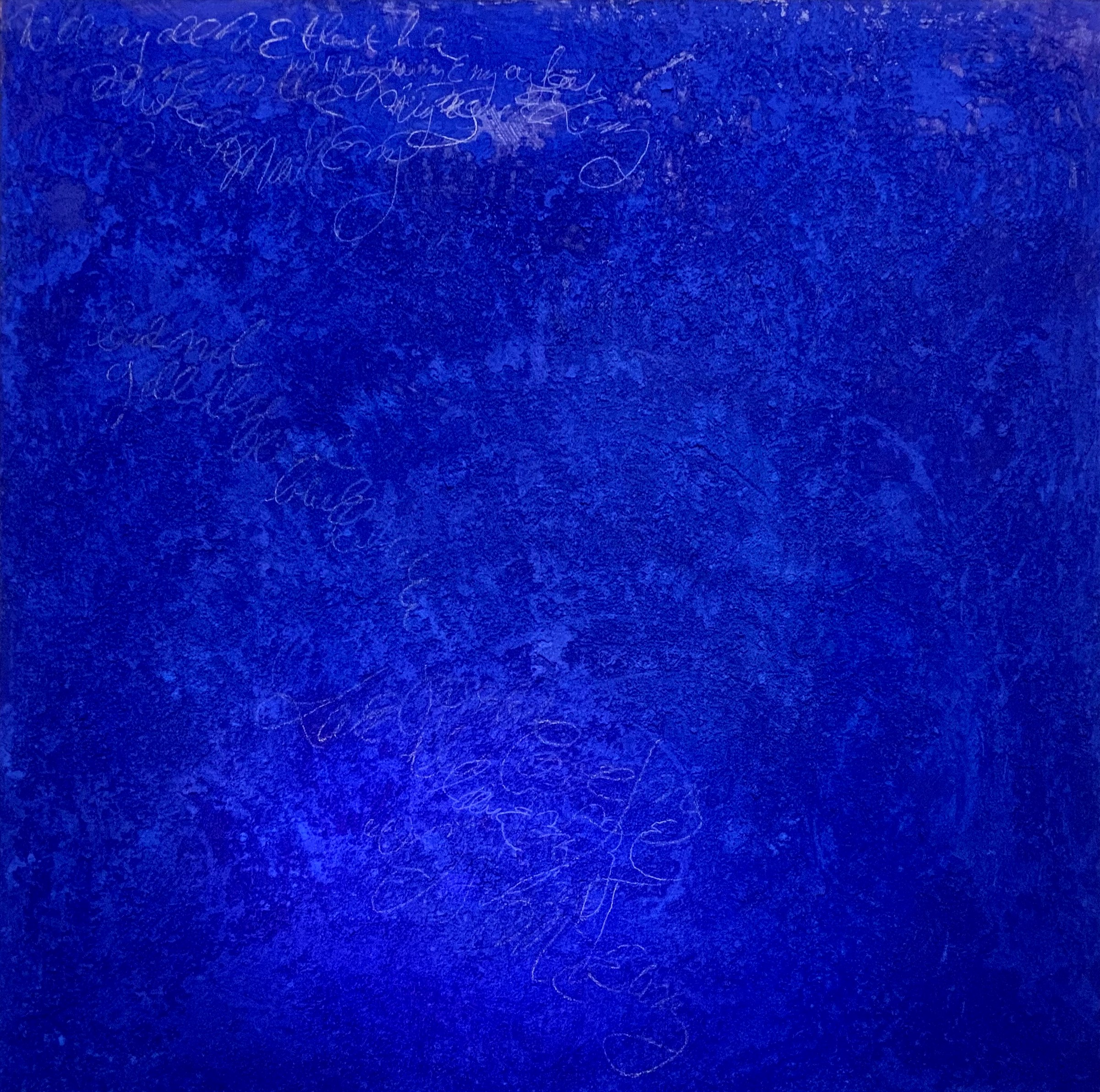 Blue Words monochrome Kunstwerke 