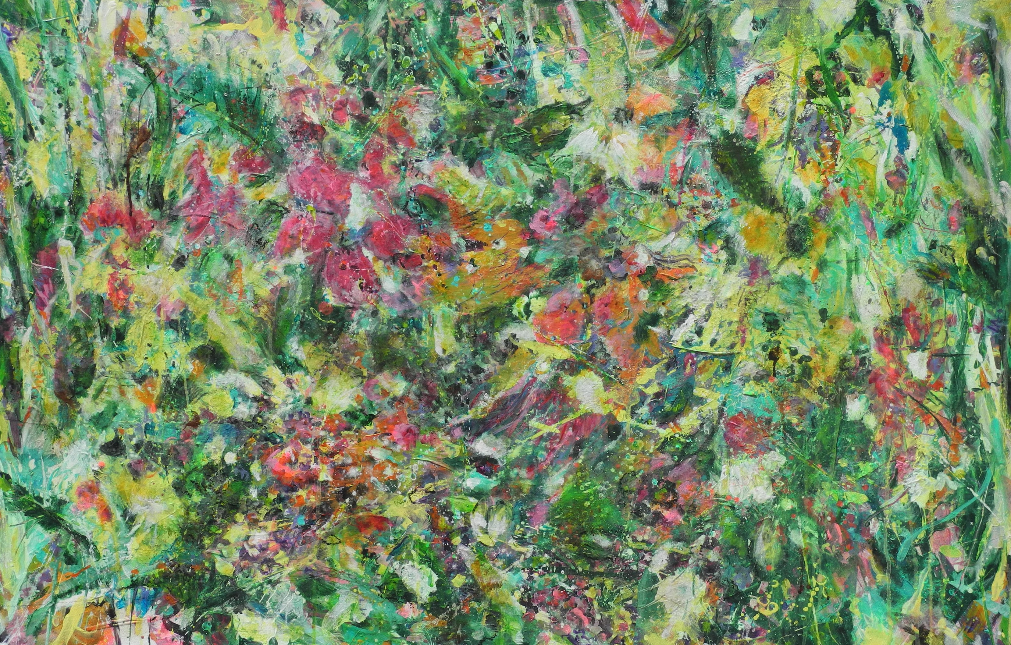 Wiesenblüten abstrakte Flora und Fauna 