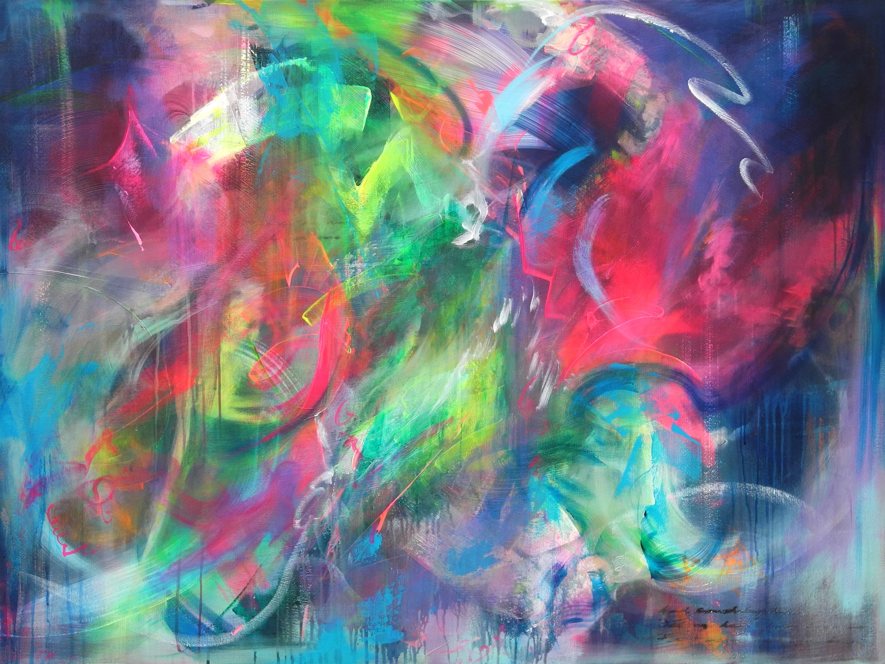 Shafi Beikli farbenfrohe & dynamische Kunstwerke 