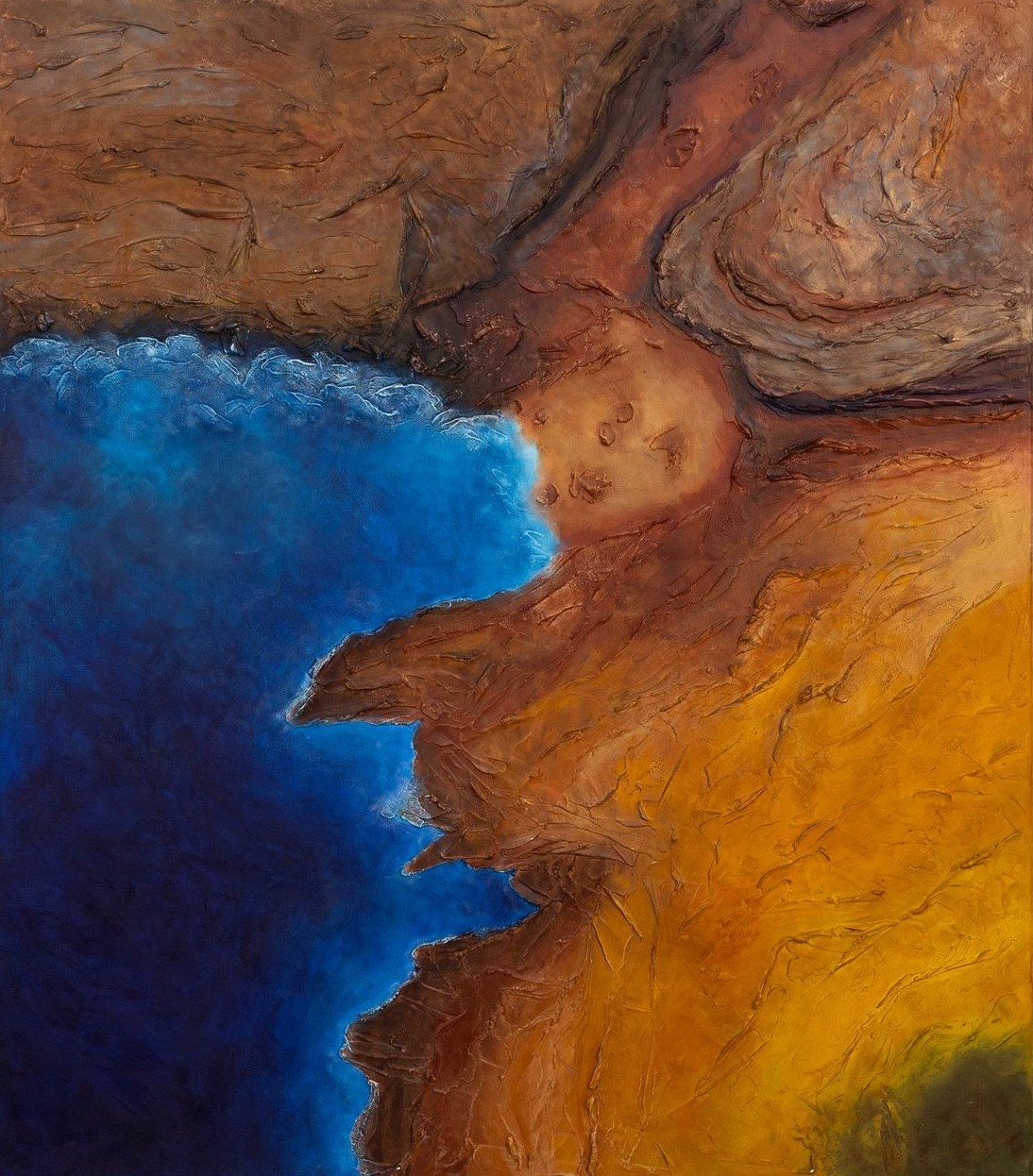 Geimer abstrakte Landschaften in Spachteltechnik 