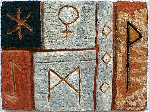 Wunjo  abstrakte Originalkunst