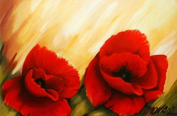 Mohn  abstrakte Malerei