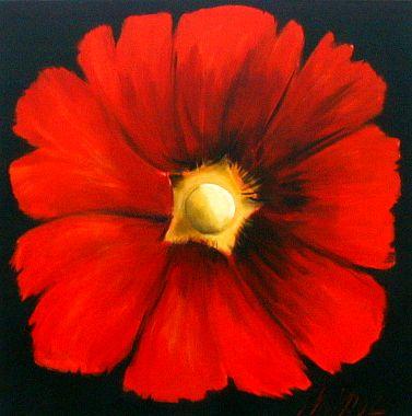 rote Malve  abstrakte Malerei