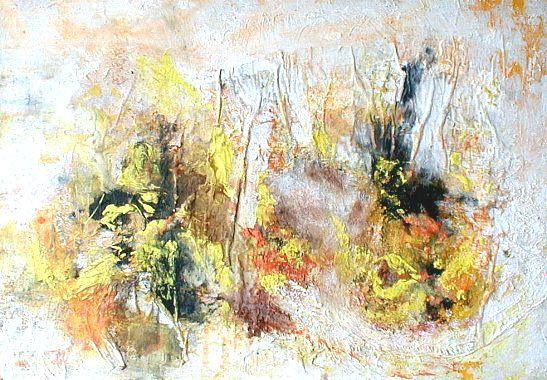 Feuer  mischtechnik auf leinwand