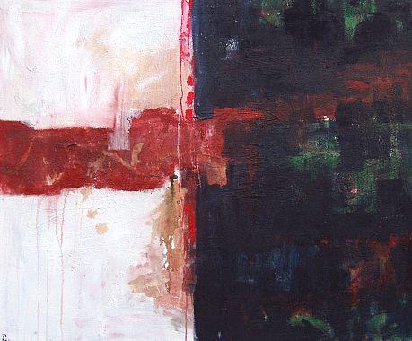 Bild 2 großformatige abstrakte Kunstwerke 