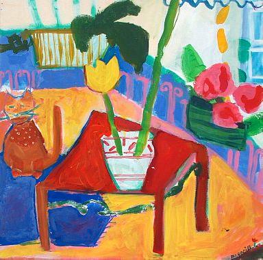 Frühlingsterrasse  Katzenbilder