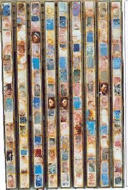 Totem (ocre) Jean-Pierre Gonthier Malerei 