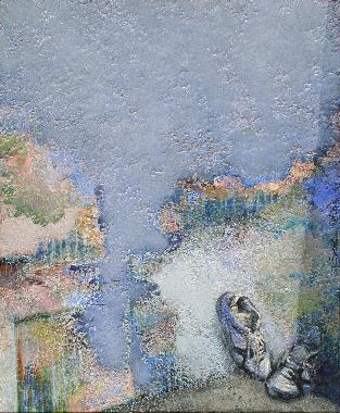 Du bleu d'un mur, au parfun de la rue Jean-Pierre Gonthier Malerei 