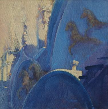 Quadrige équestre San Marco - rose Jean-Pierre Gonthier Malerei 