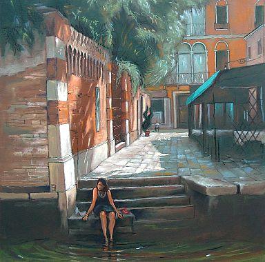 Am Wasser, wartend  Stadtansichten