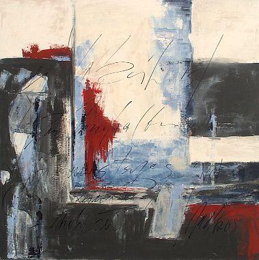 ohne Titel Nr. 2 (blau/grau)  abstrakte Malerei