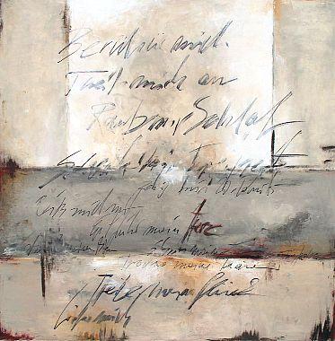 Gedicht Nr. 4  (grauer Strich)  abstrakte Malerei