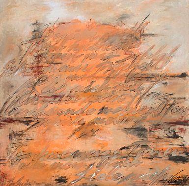 Gedicht Nr. 5  (orange)  abstrakte Malerei