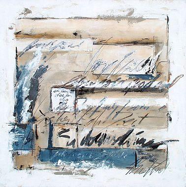 Textbild Nr. 11 (blau)  abstrakte Malerei