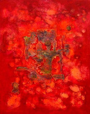 Clownerie leuchtende abstrakte Kunstwerke 