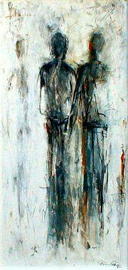 Begegnung  oelkreidebilder