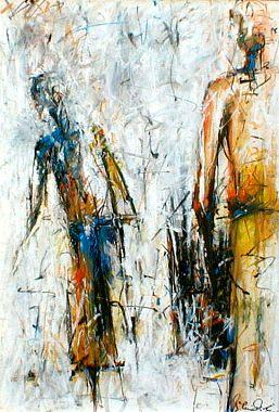 Abschied  oelkreidebilder