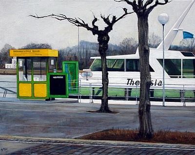 Königswinter - Landschaft mit Strassenbahngleis