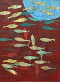 Großer Schwarm II  Fisch Bilder gemalt
